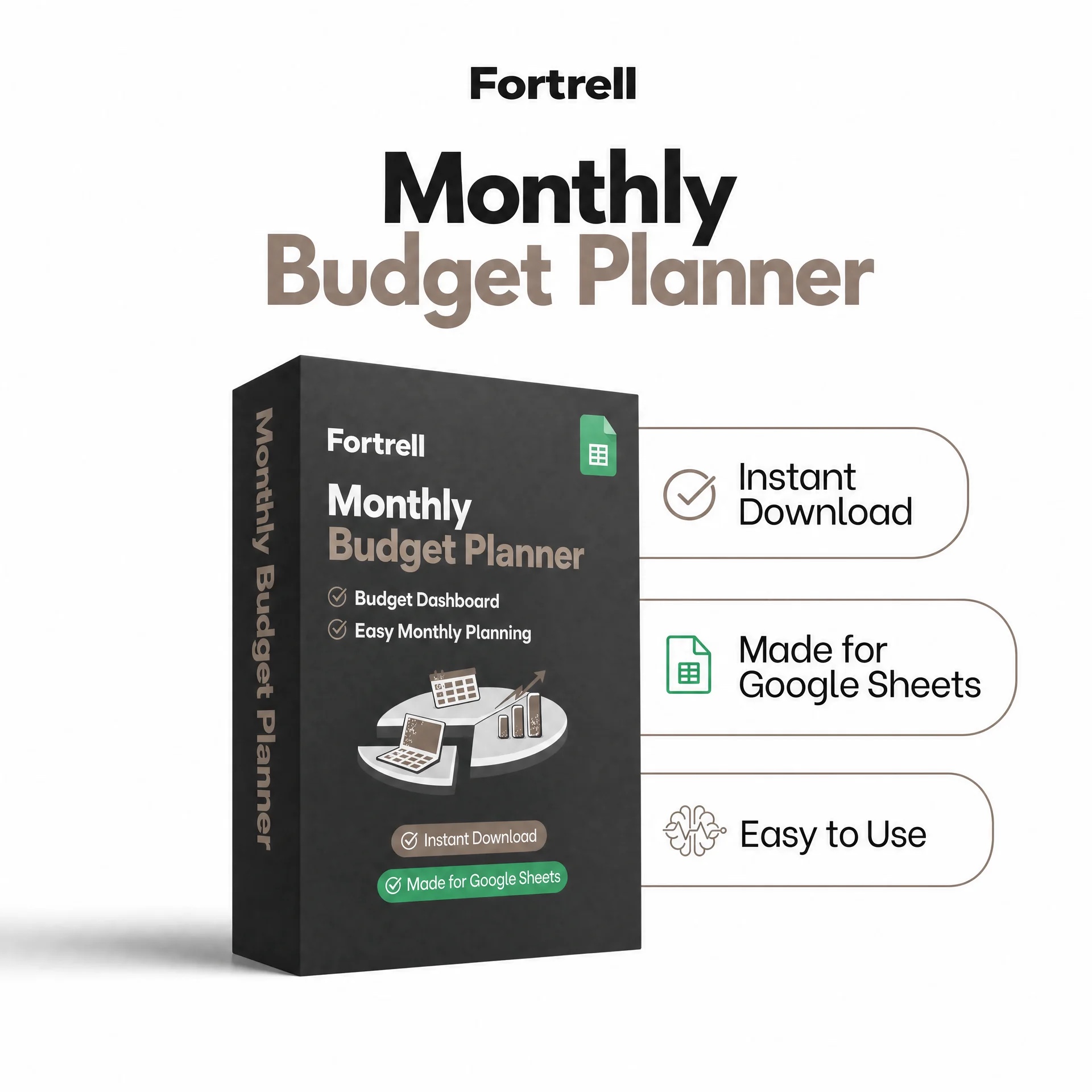 Monthly Budget Planner — Google Sheets & Excel