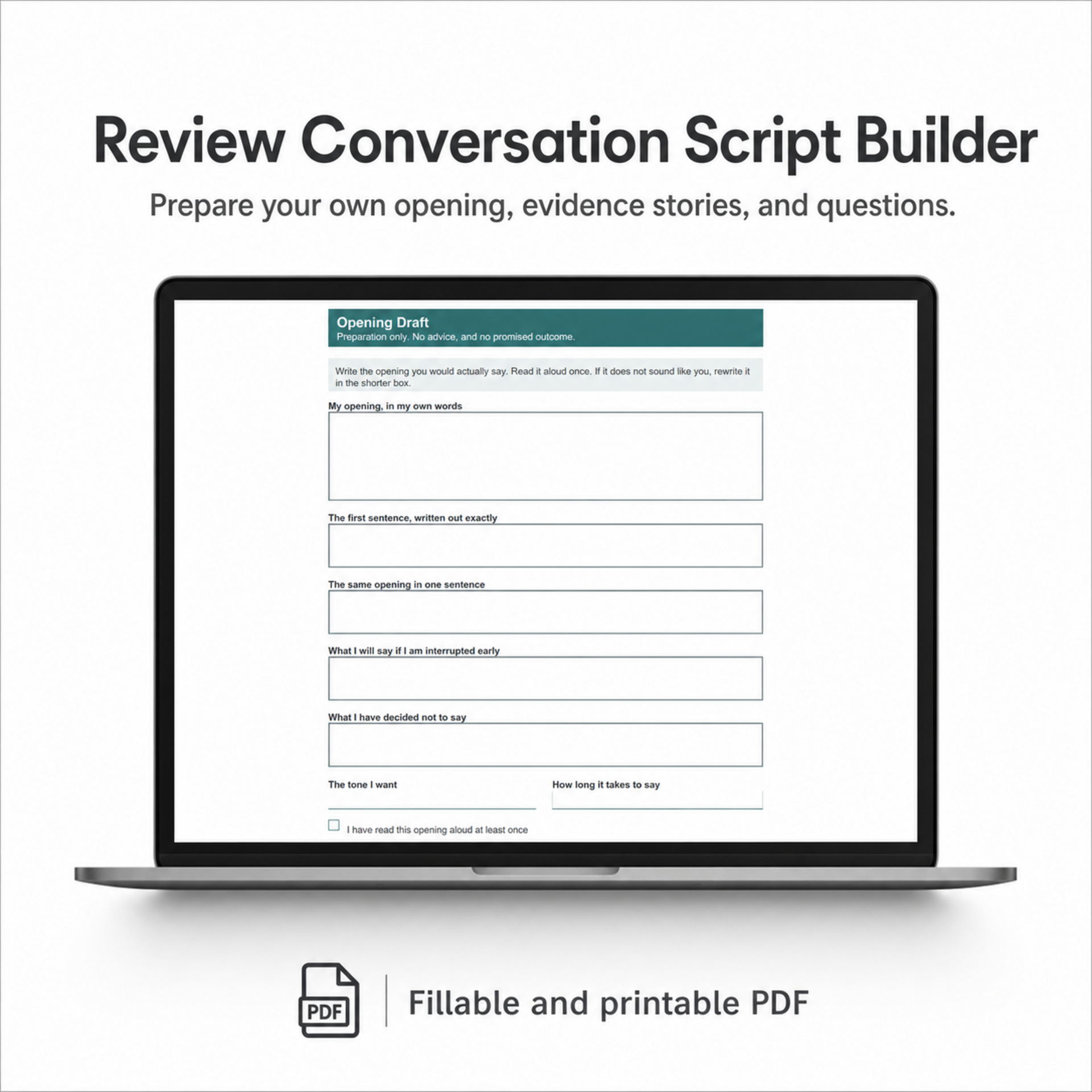 Review Conversation Script Builder — free bonus