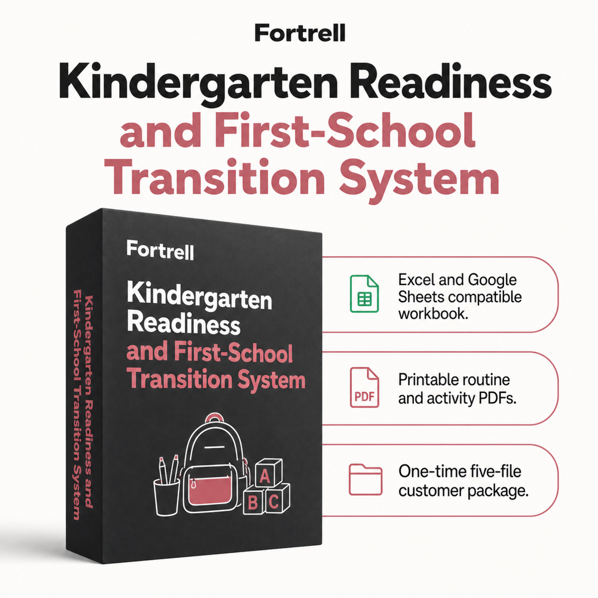 Kindergarten Readiness and First-School Transition System product view 2