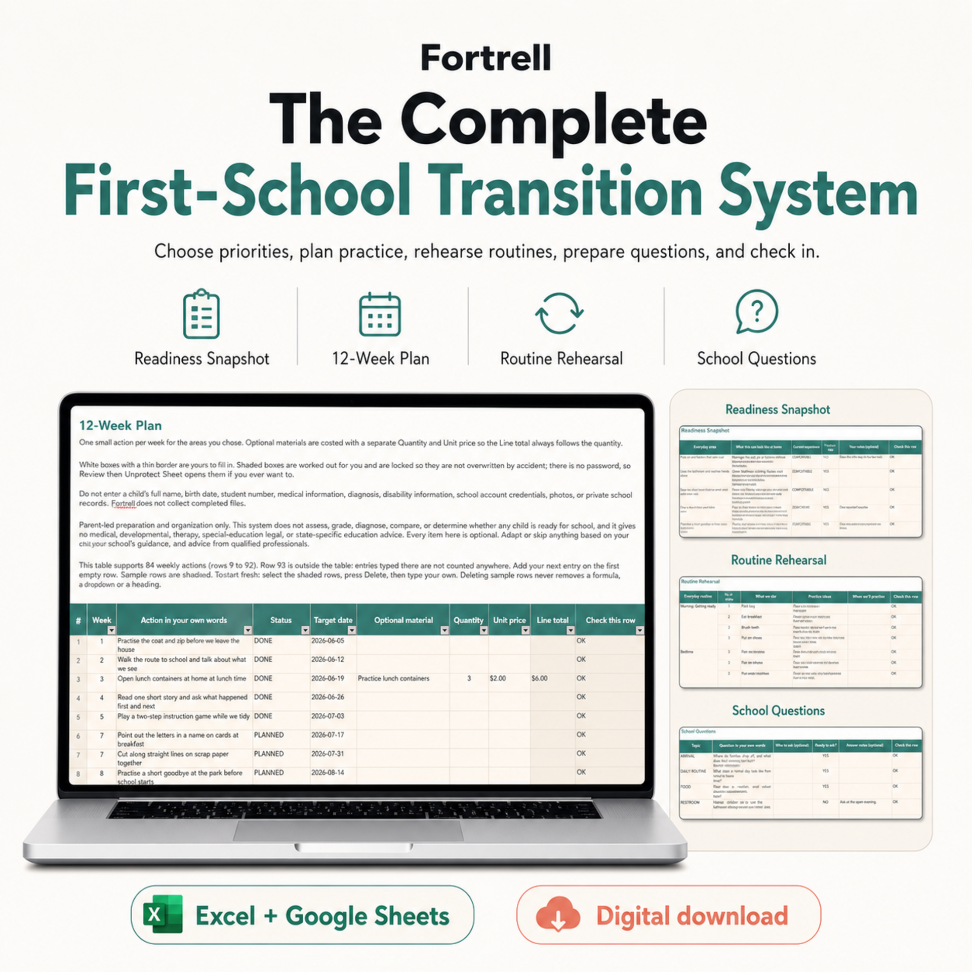 Kindergarten Readiness and First-School Transition System product view 3