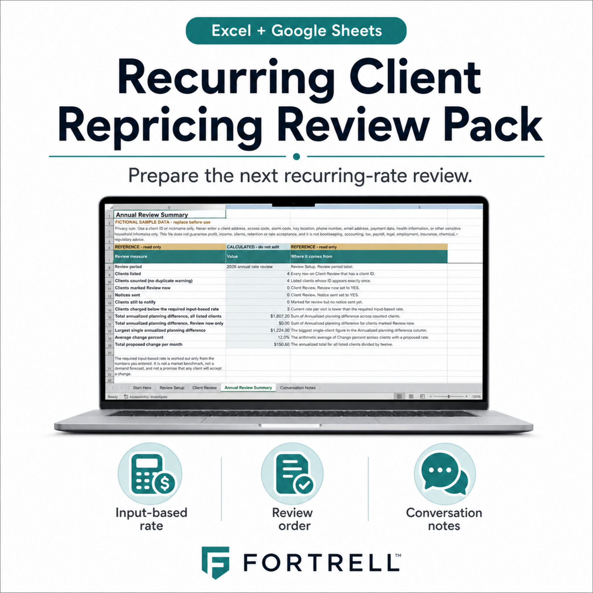 Recurring Client Repricing Review Pack — free bonus