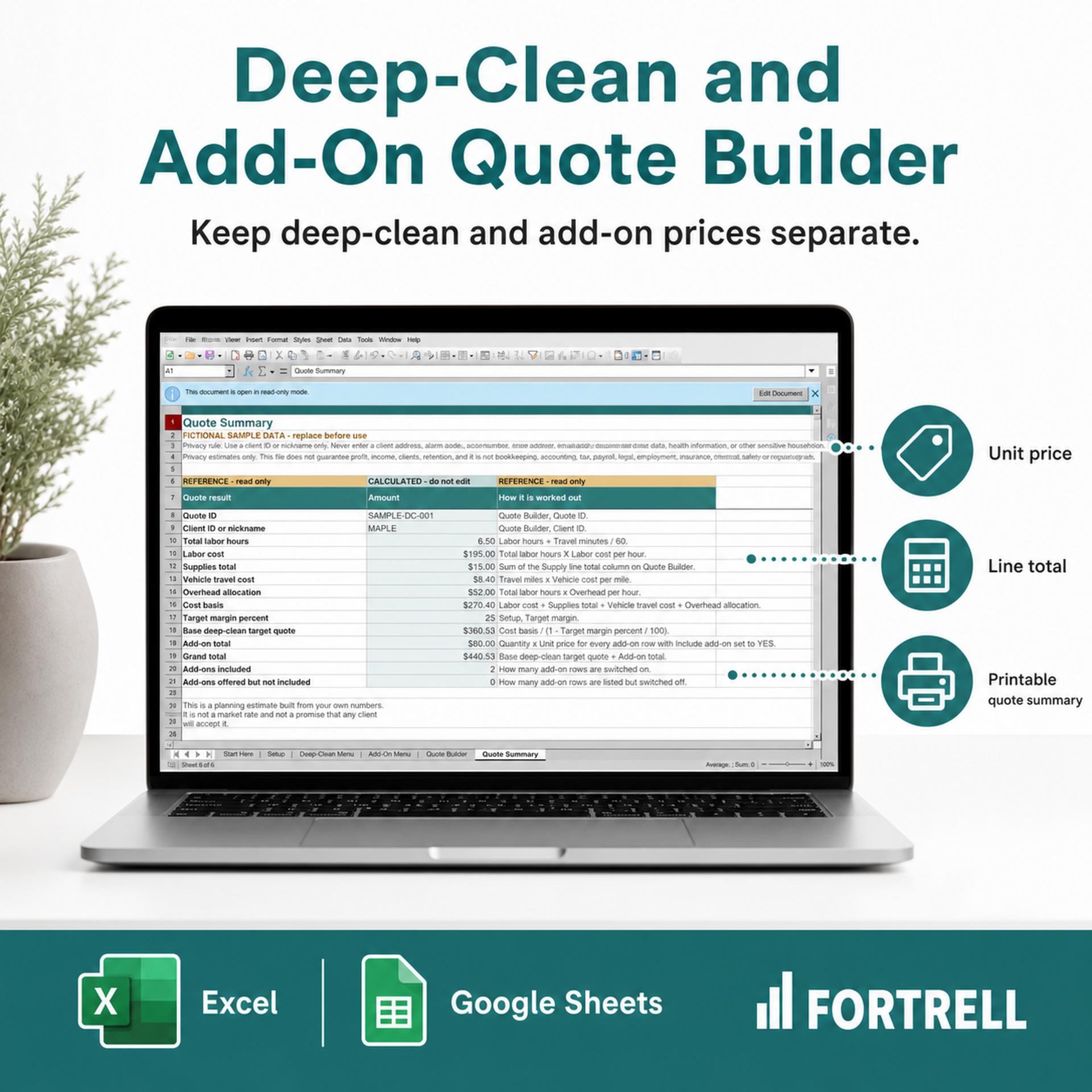 Deep-Clean and Add-On Quote Builder — free bonus