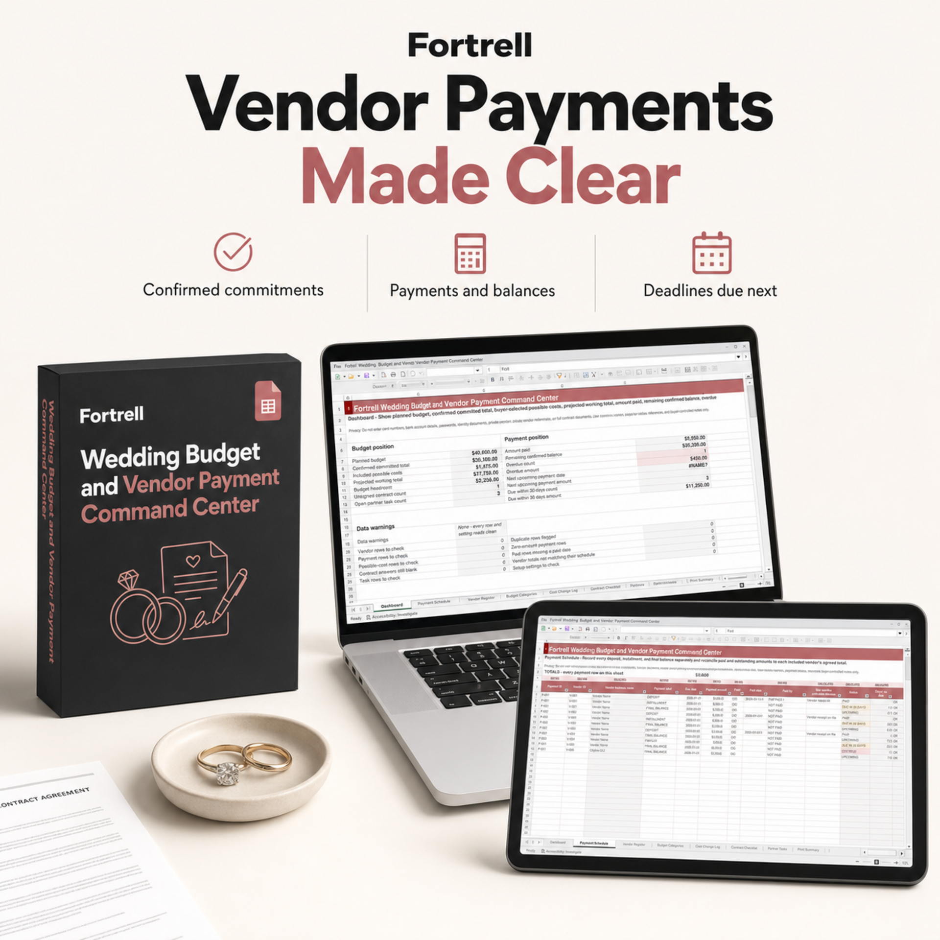Wedding Budget and Vendor Payment Command Center