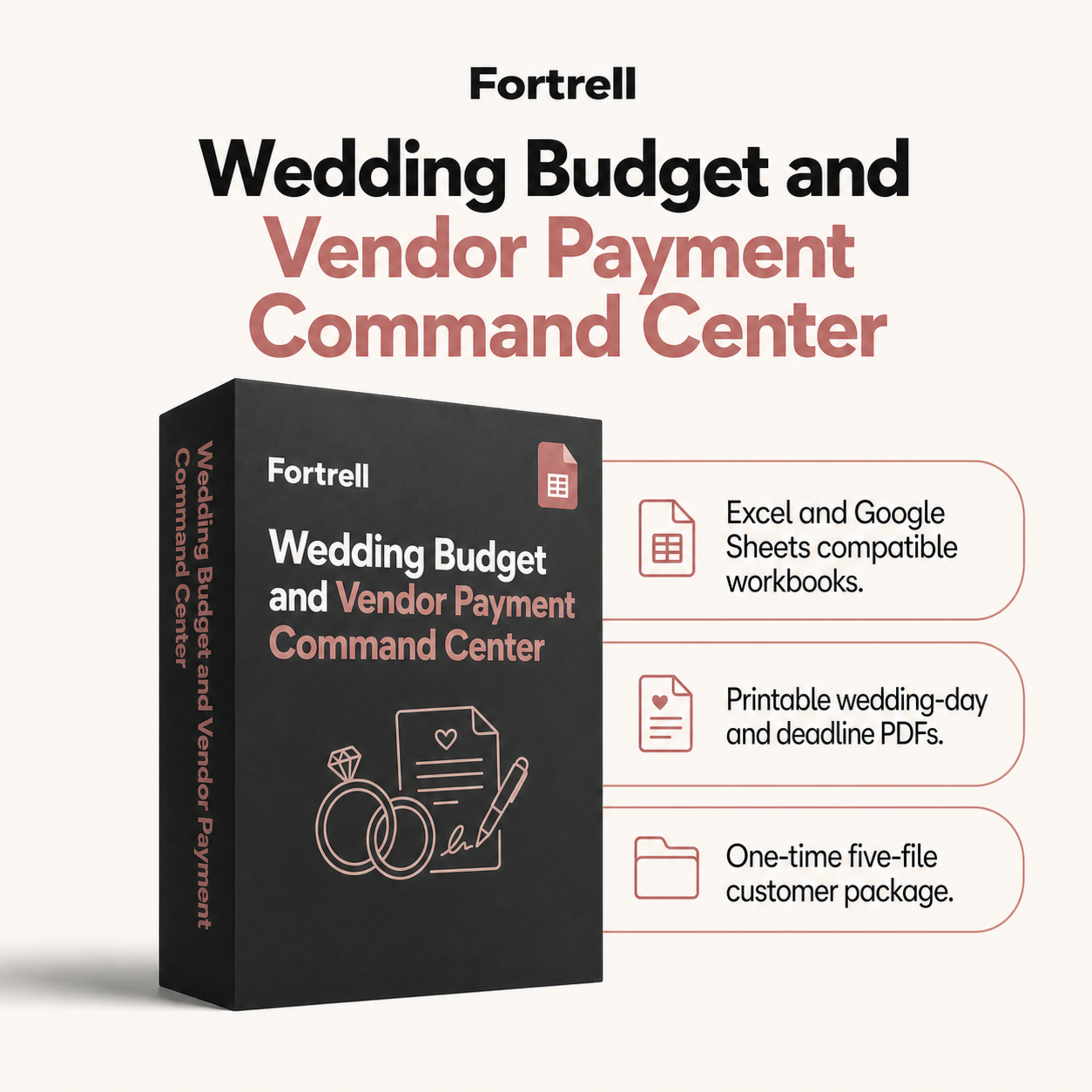 Wedding Budget and Vendor Payment Command Center product view 2