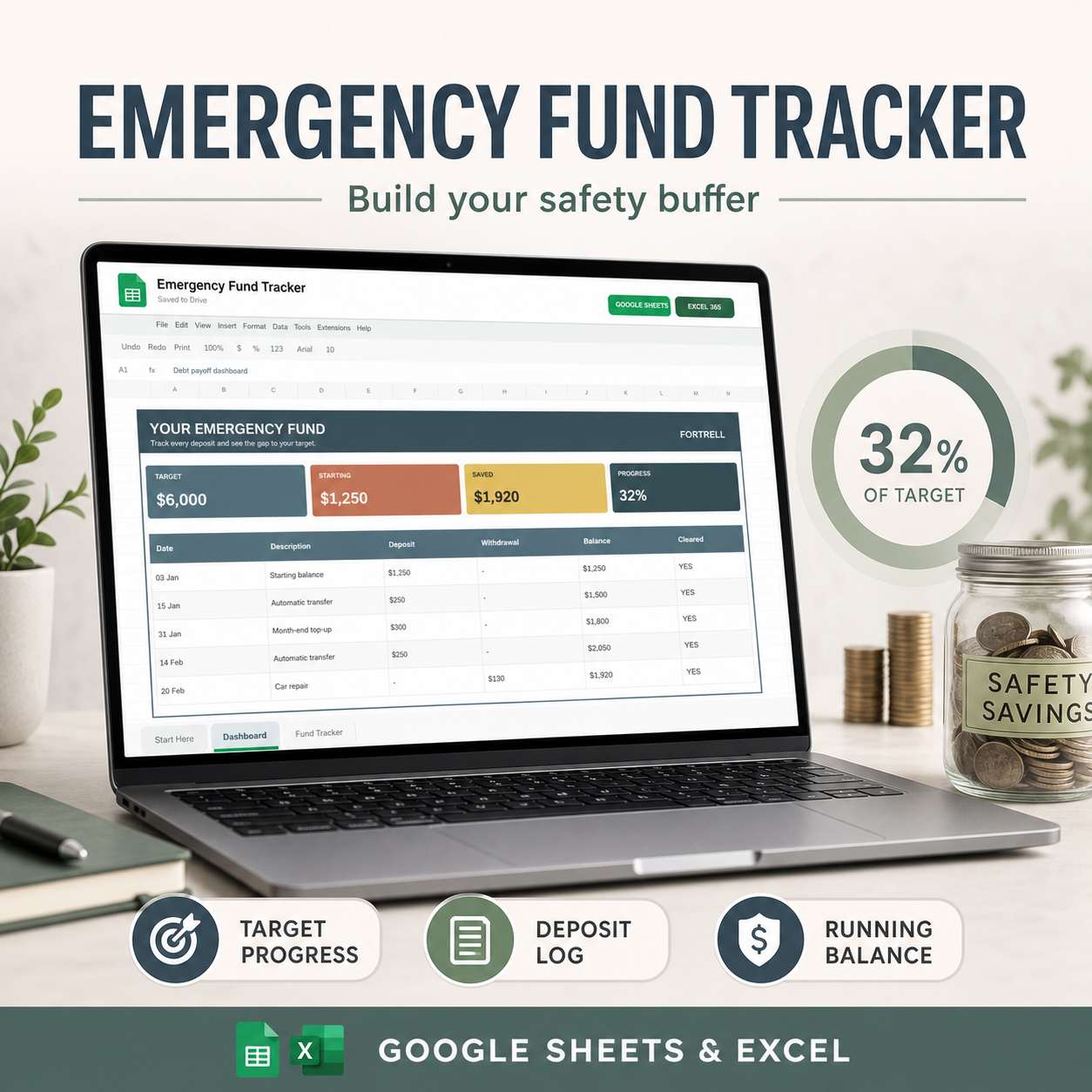 Emergency Fund Tracker — free bonus